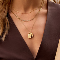 Double Monogram Necklace (Gold)