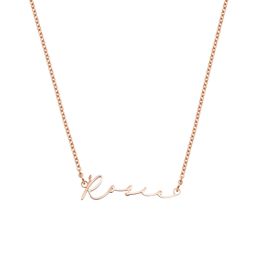 Signature Name Necklace - Rose Gold