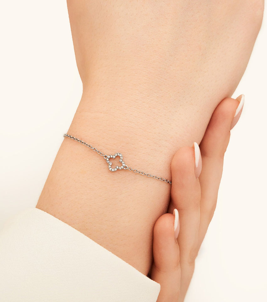 Crystal Clover Bracelet Bundle (Silver)