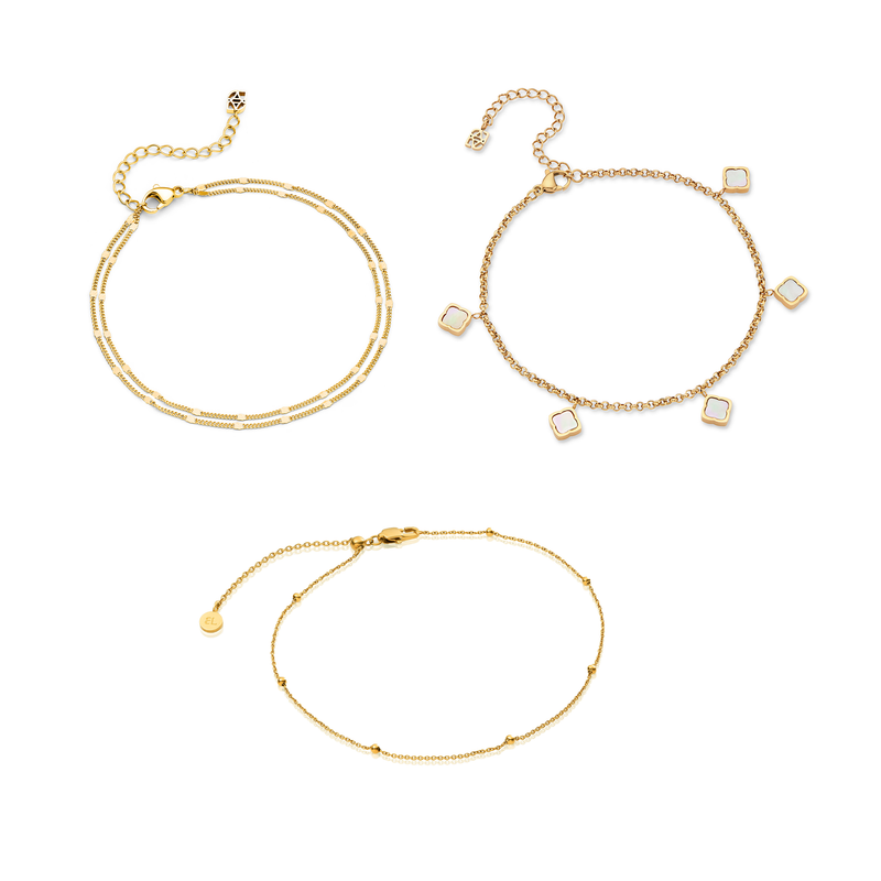 Anklet Layering Set (Gold)
