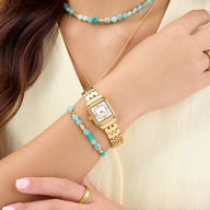 Amazonite & Gold Beaded Set (Gold)