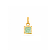 Molten Amazonite Pendant (Gold)