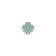 Amazonite Clover Charms (Silver) - Plain