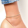 Crystal Clover Anklet Bundle (Gold)