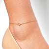 Crystal Clover Anklet (Gold)