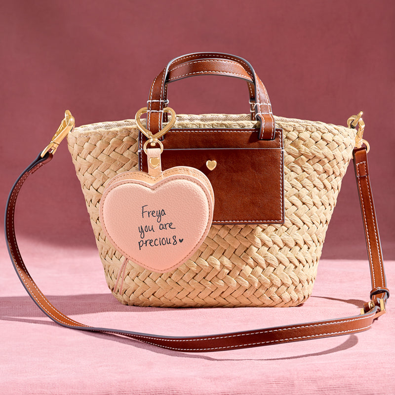 Kids' Heart Purse Keyring (Peach)