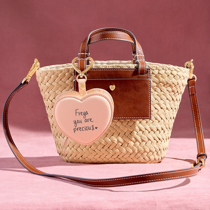 Kids' Heart Purse Keyring (Peach)