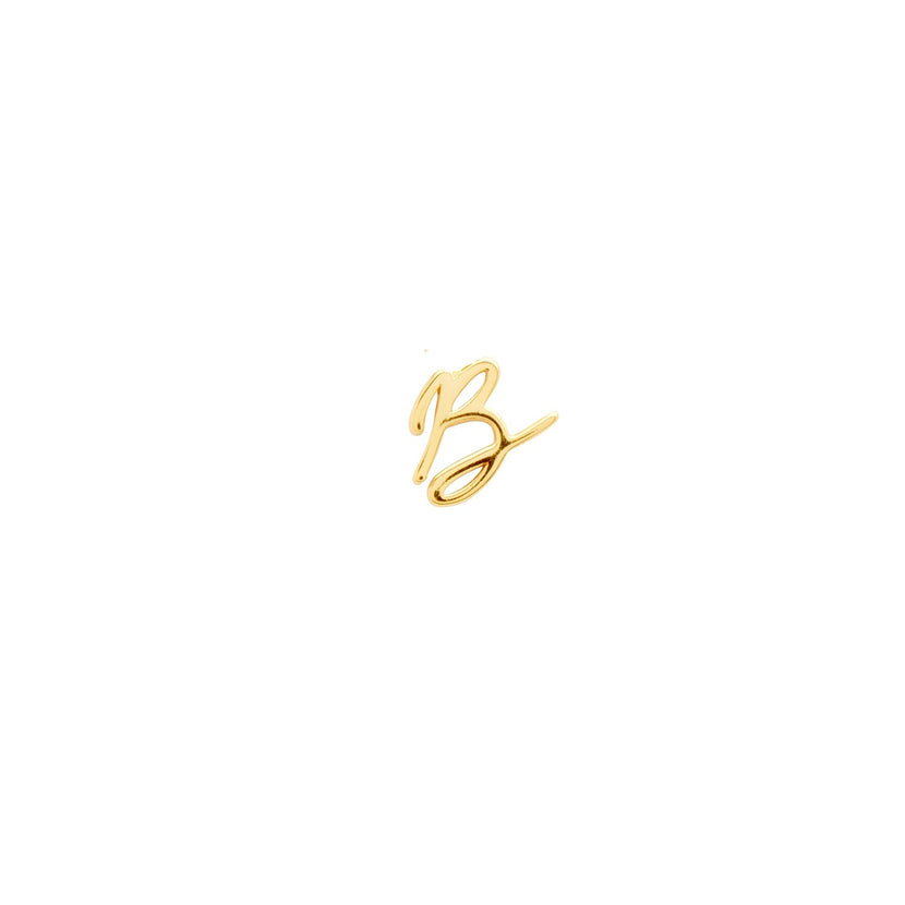 Made Mine Script Letter Bracelet (Gold) - Clientbase