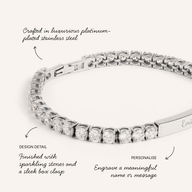 Custom Bar Tennis Bracelet (Silver)