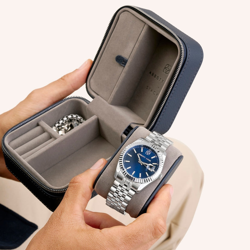 Belgravia 41 Blue Men's Watch (Silver)