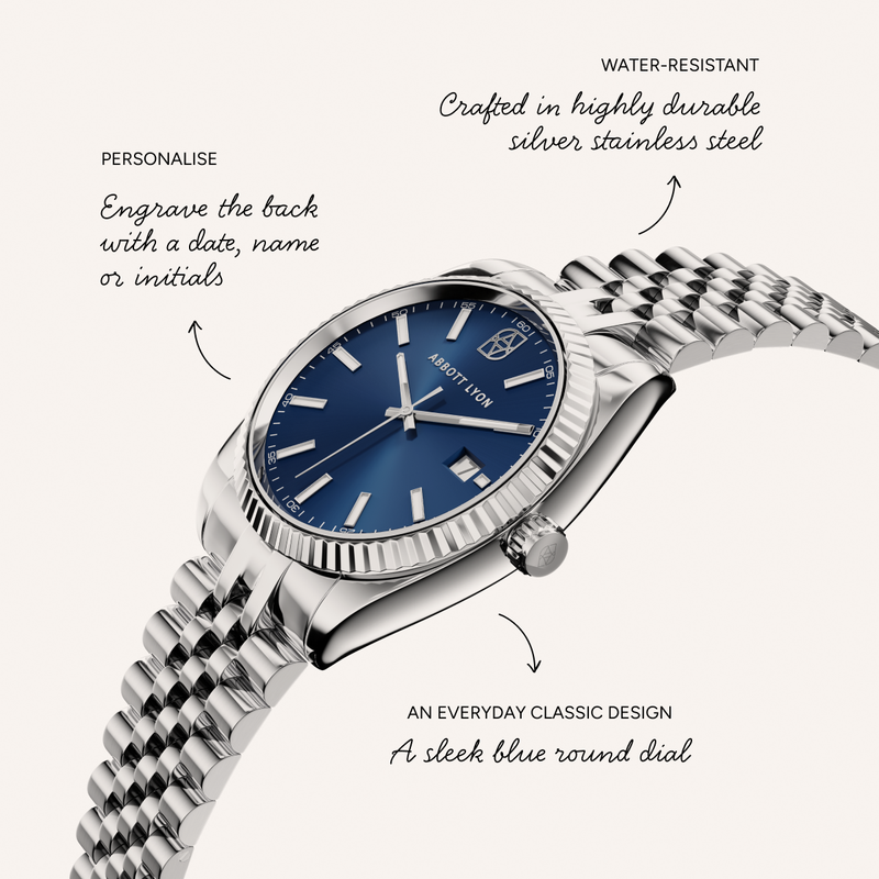 Belgravia 41 Blue Men's Watch (Silver)