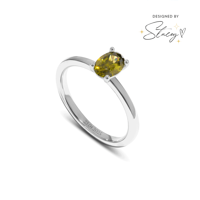 Birthstone Oval Legacy Ring 1ct (Silver)