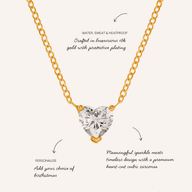 Heart Bracelet & Necklace Set (Gold)