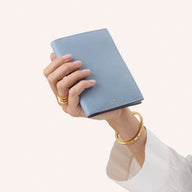 Leather Passport Holder (Powder Blue)