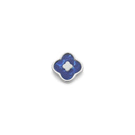 Blue Lace Agate Clover Charms (Silver) - Clover