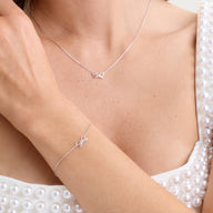 Fine Bow Jewellery Set (Silver)