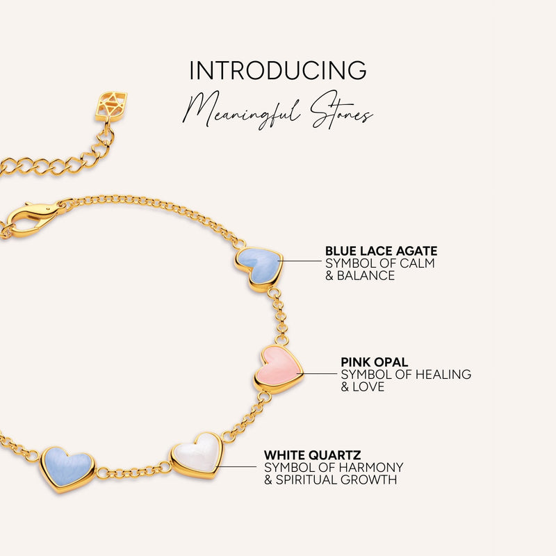 Multi Heart Bracelet (Gold)