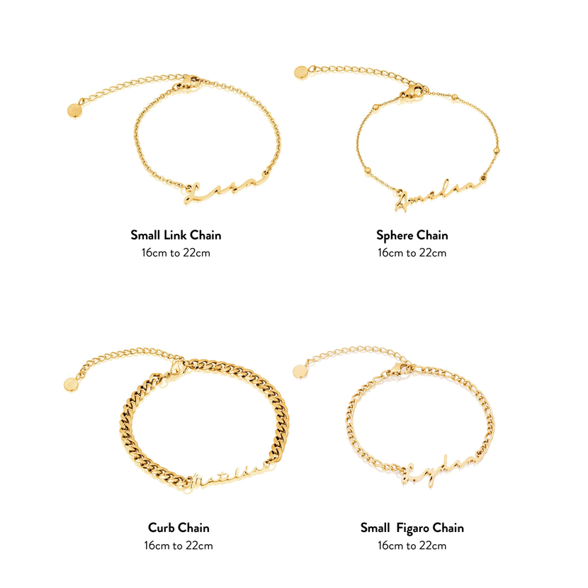 Signature Name Bracelet (Gold)