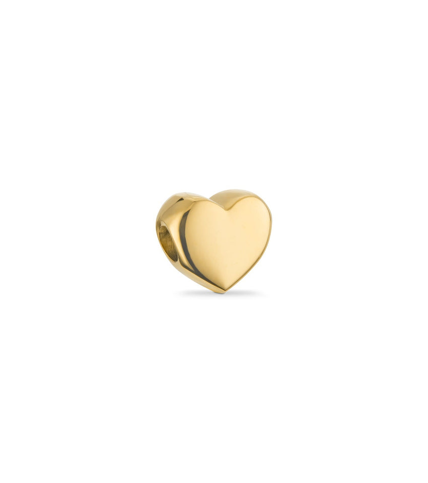 Bubble Heart Bracelet Charm (Gold)