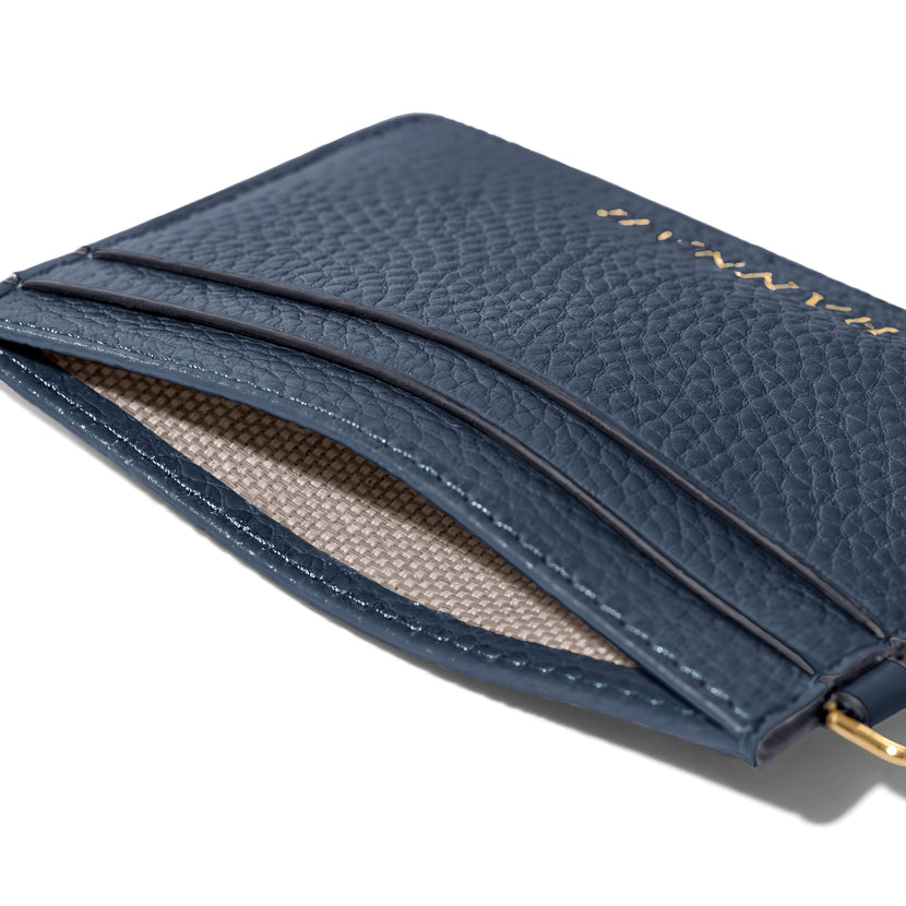 Leather Card Holder (Navy)