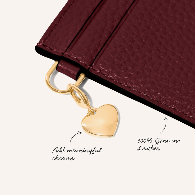 Leather Card Holder (Plum)