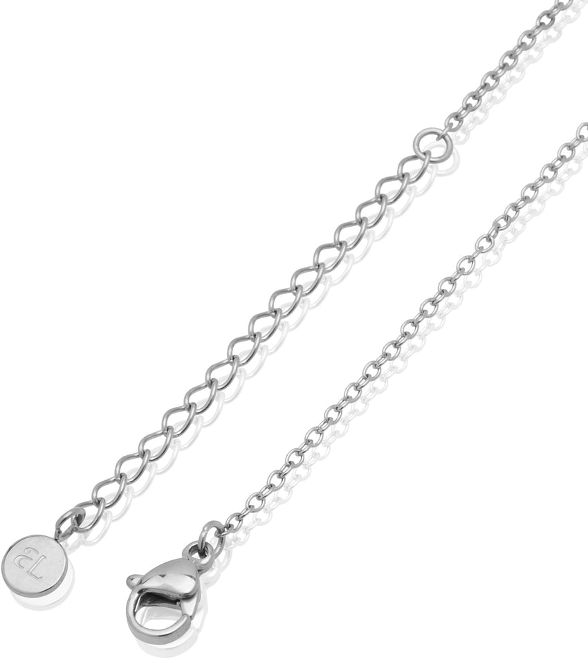 Birthstone Name Necklace (Silver)