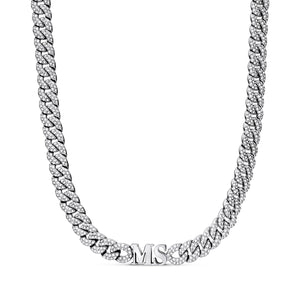 Gala Pavé Initial Choker (Silver)