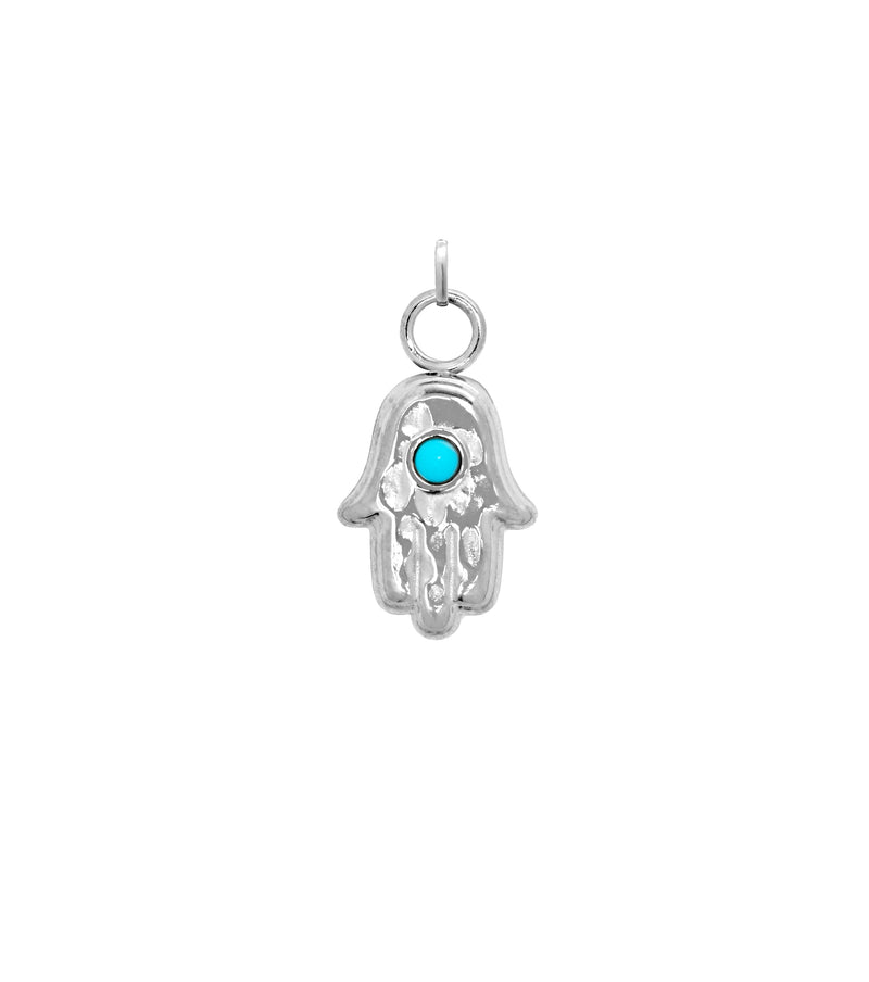 Hamsa Hand Charm (Silver)