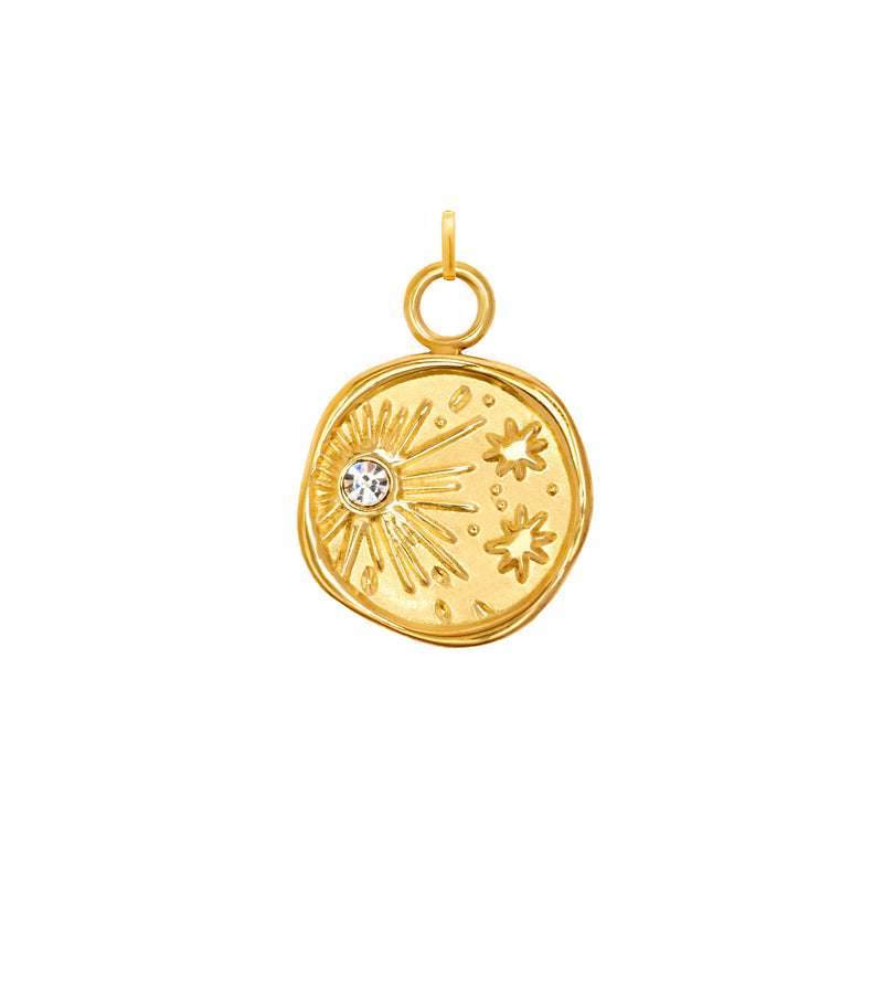Mini Molten Coin Charm (Gold)