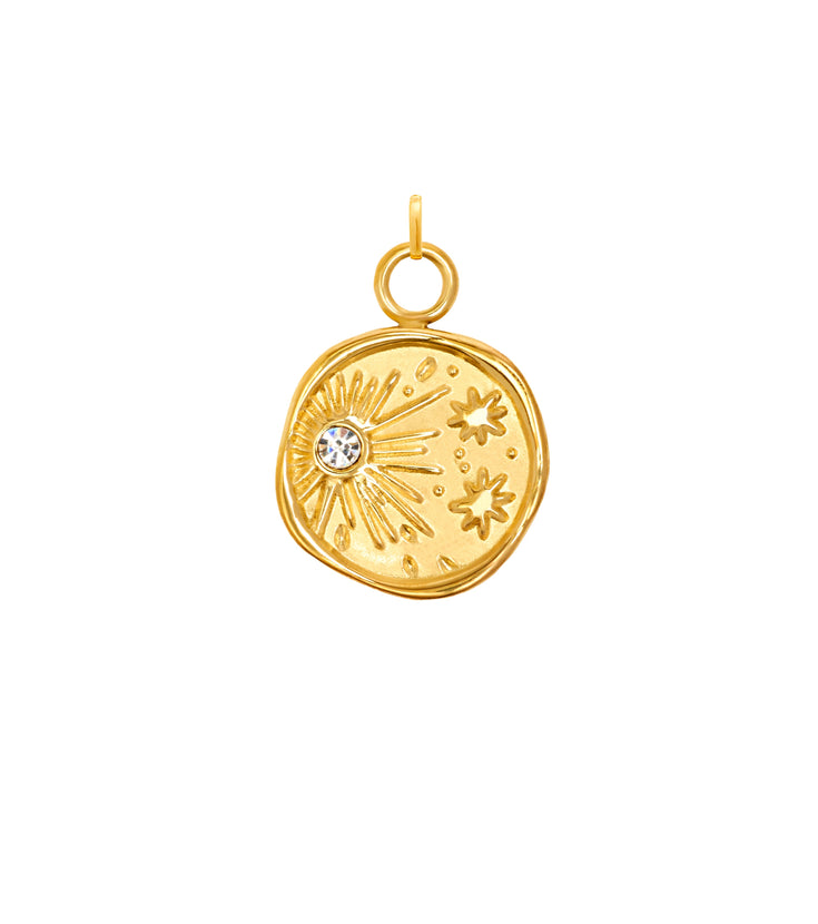 Mini Molten Coin Charm (Gold)