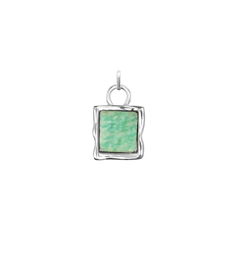Molten Amazonite Charm (Silver)