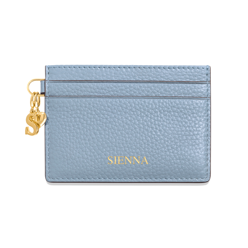 Leather Card Holder (Powder Blue)