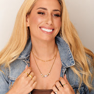 Doodle Heart Necklace Charm (Gold)