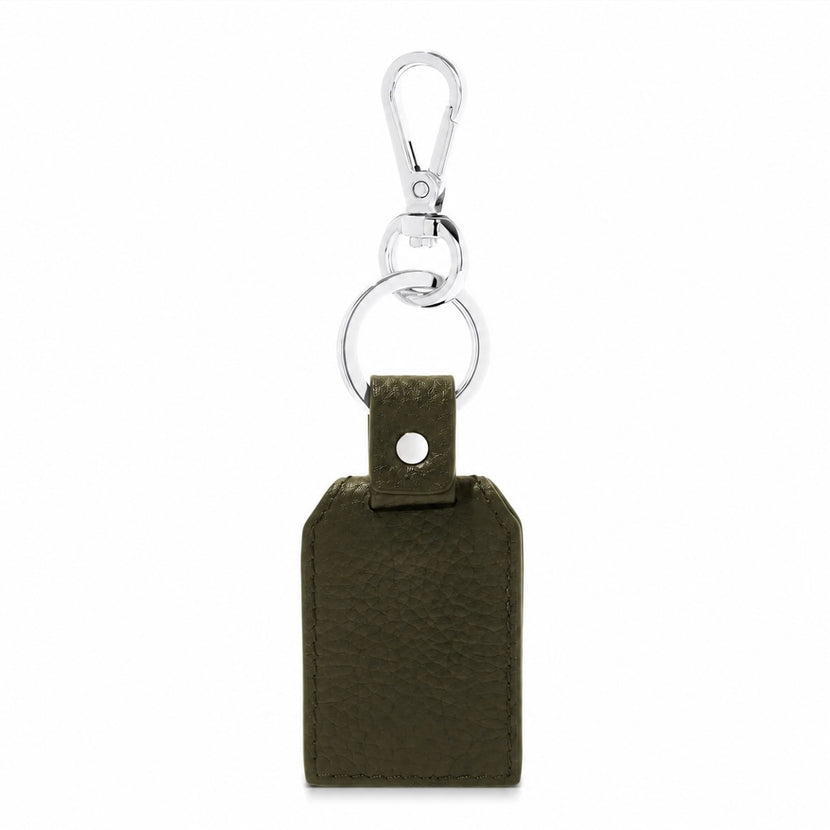Leather Photo Keyring (Green)