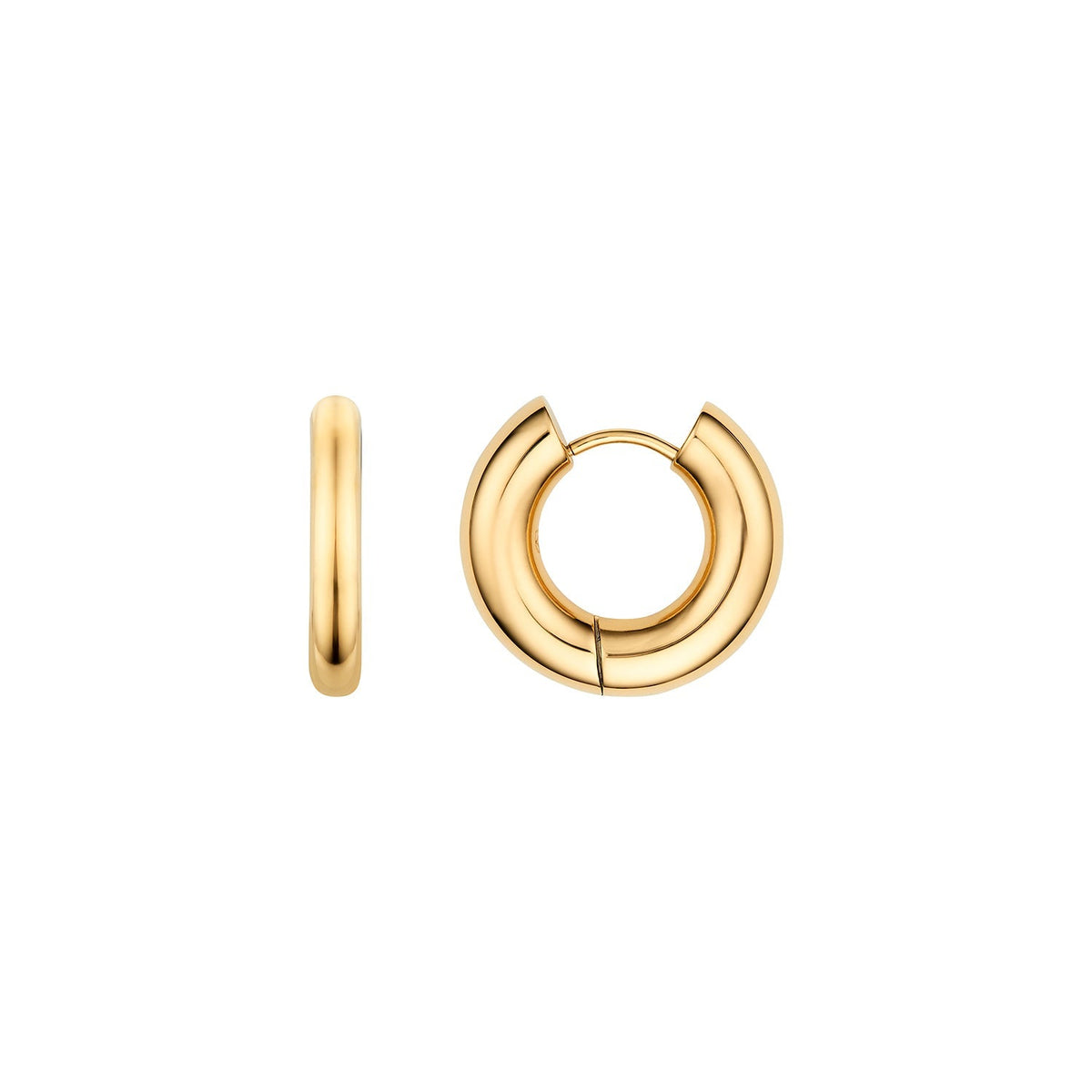 Small Chunky Huggie Hoop Earrings