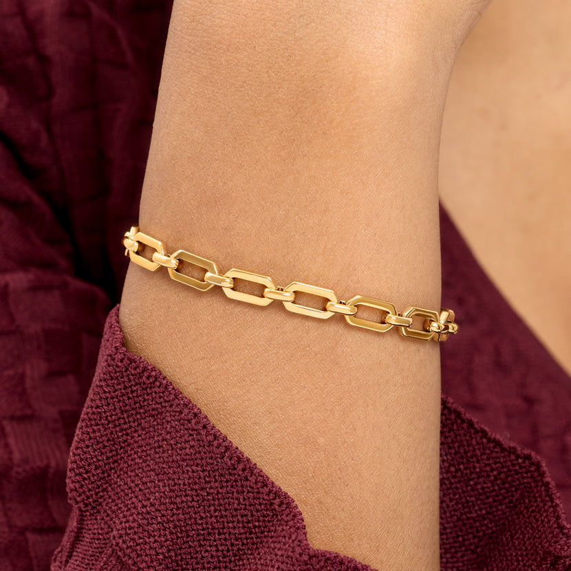 Statement Link Bracelet (Gold)