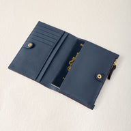 Leather Passport Holder (Navy)