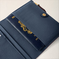 Leather Passport Holder (Navy)