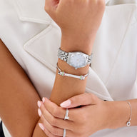 Personalised Confetti Charm Bangle (Silver)