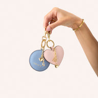 Leather Heart Keyring (Blush Nude)