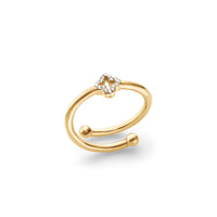 Crystal Clover Ring (Gold)