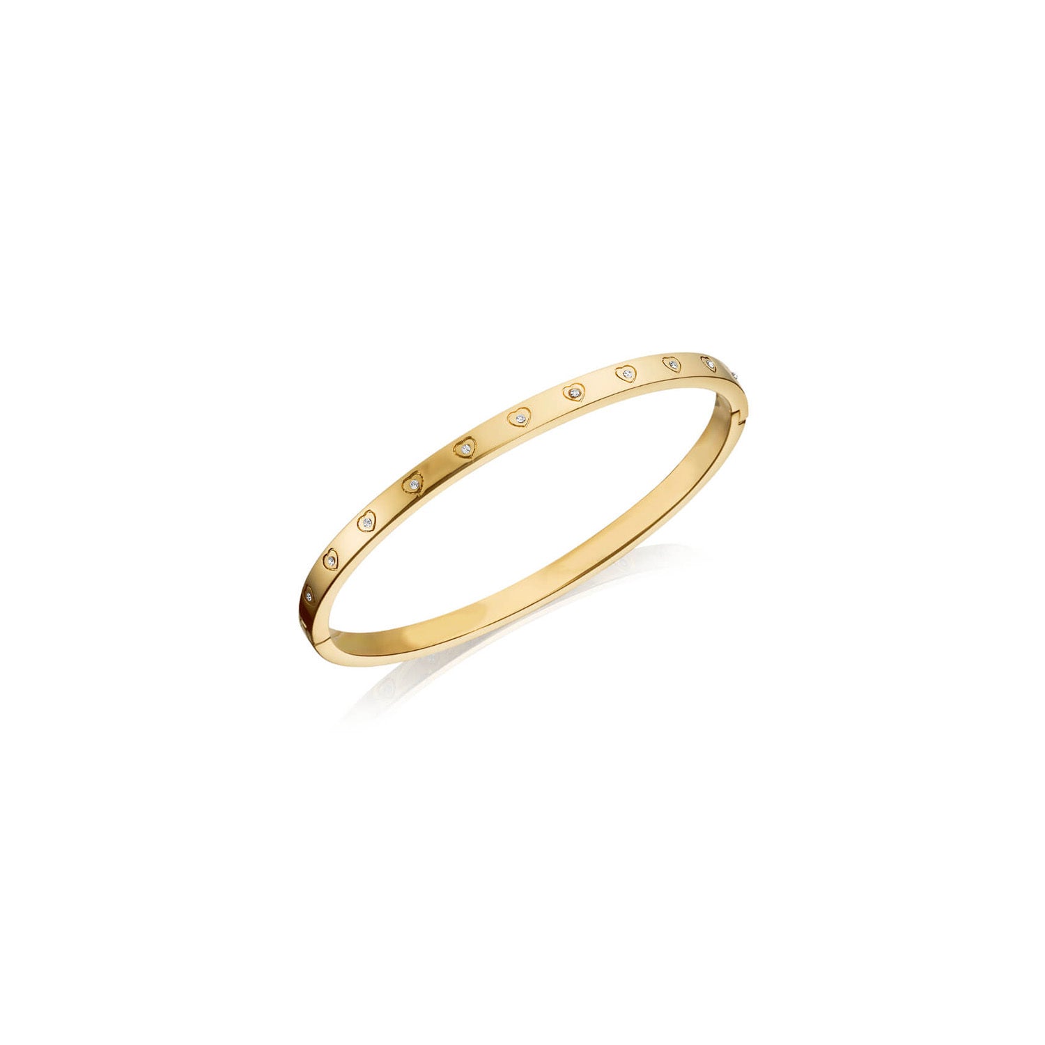 Crystal Heart Bangle