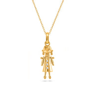 Crystal Ragdoll Necklace (Gold)