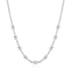 Crystal Fixed Charm Necklace (Silver)
