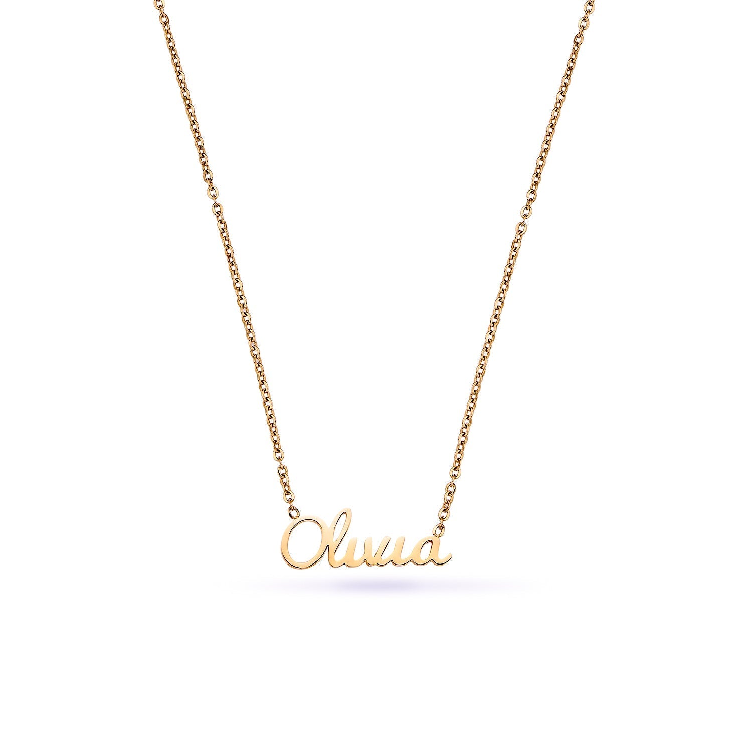 Cursive Name Necklace Rose Gold Abbott Lyon Cursive name necklace rose gold abbott lyon