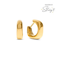Written In The Stars Soft-Edge Hoops (Gold)