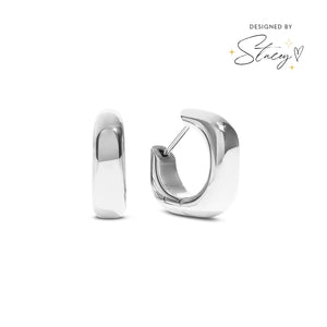 Written In The Stars Soft-Edge Hoops (Silver)