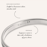 Custom Memento Cuff Bangle (Silver)