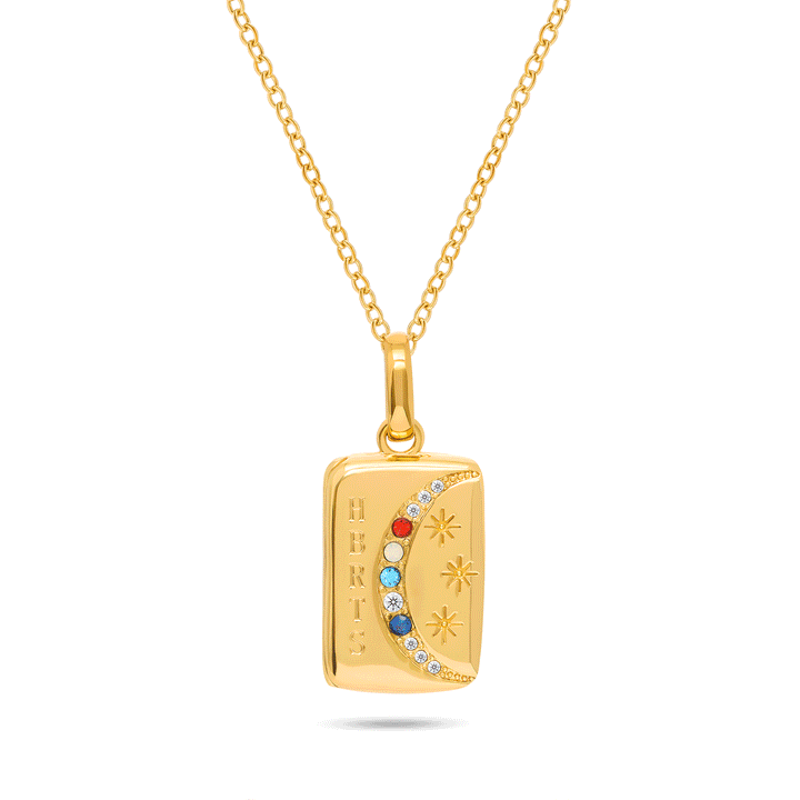 Written In The Stars Locket Necklace (Gold)