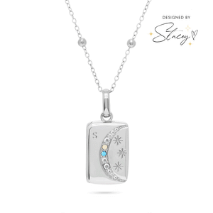 Written In The Stars Locket Necklace (Silver)